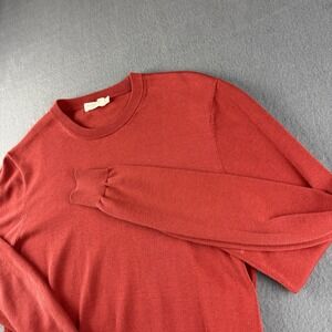 Suitsupply Sweater Men's S Red Cotton Silk Blend Jumper Luxury Old Money Crew